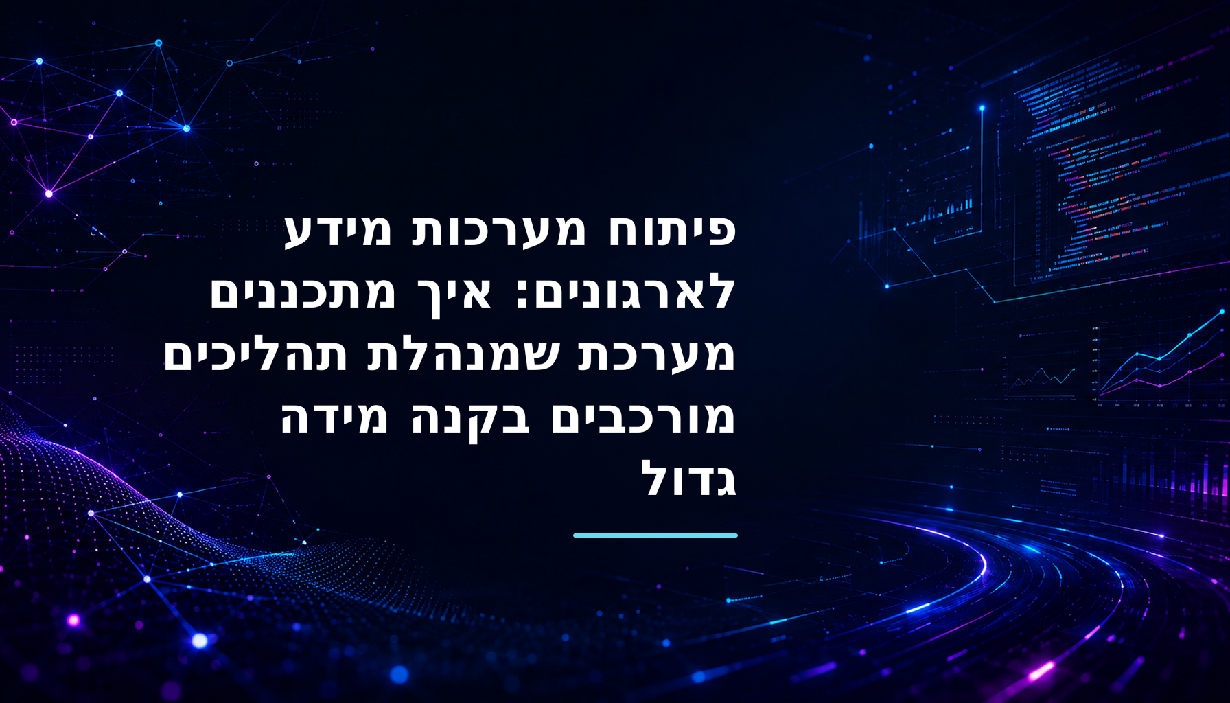 פיתוח מערכות מידע לארגונים: איך מתכננים מערכת שמנהלת תהליכים מורכבים בקנה מידה גדול